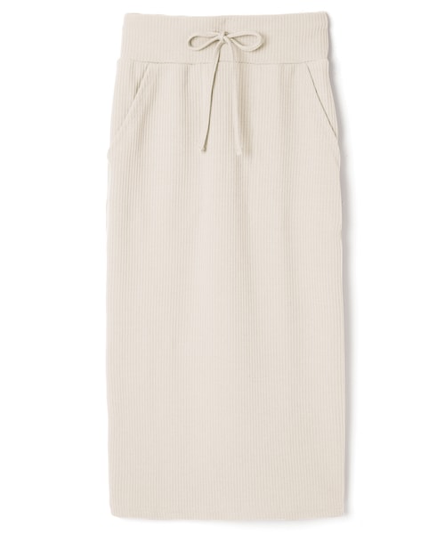 GRL（グレイル）の「ワッフルタイトスカート（スカート・レディース・ブラック/アイボリー/ベージュ・M）」の2枚目の写真