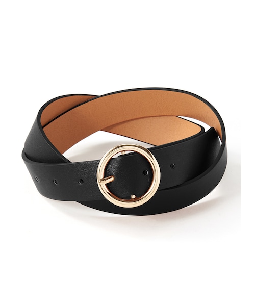 GRL（グレイル）の「リングバックルベルト（ベルト・レディース・ブラウン/ブラック・F）」の2枚目の写真