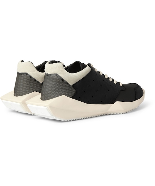Rick Owens（リックオウエンス）の「Rick Owens adidas Panelled Leather and Fabric Sneakers（スニーカー・メンズ・Black・UK 6 (US 7)/UK 7 (US 8)/UK 7.5 (US 8.5)/UK 8 (US 9)/UK 8.5 (US 9.5)/UK 9 (US 10)/UK 9.5 (US 10.5)/UK 10 (US 11)/UK 10.5 (US 11.5)/UK 11 (US 12)/UK 12 (US 13)）」の8枚目の写真