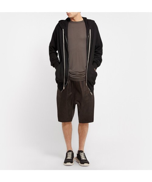 Rick Owens（リックオウエンス）の「Rick Owens adidas Panelled Leather and Fabric Sneakers（スニーカー・メンズ・Black・UK 6 (US 7)/UK 7 (US 8)/UK 7.5 (US 8.5)/UK 8 (US 9)/UK 8.5 (US 9.5)/UK 9 (US 10)/UK 9.5 (US 10.5)/UK 10 (US 11)/UK 10.5 (US 11.5)/UK 11 (US 12)/UK 12 (US 13)）」の6枚目の写真