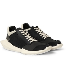 Rick Owens | Rick Owens adidas Panelled Leather and Fabric Sneakers(スニーカー)