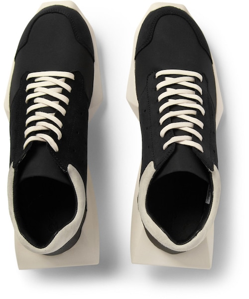 Rick Owens（リックオウエンス）の「Rick Owens adidas Panelled Leather and Fabric Sneakers（スニーカー・メンズ・Black・UK 6 (US 7)/UK 7 (US 8)/UK 7.5 (US 8.5)/UK 8 (US 9)/UK 8.5 (US 9.5)/UK 9 (US 10)/UK 9.5 (US 10.5)/UK 10 (US 11)/UK 10.5 (US 11.5)/UK 11 (US 12)/UK 12 (US 13)）」の3枚目の写真