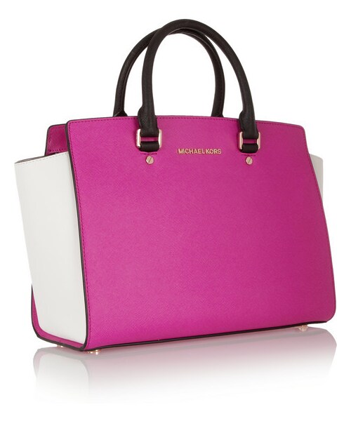 MICHAEL KORS(マイケルコース)の「MICHAEL Michael Kors Selma large color-block textured-leather tote(トートバッグ・レディース・Pink)」の5枚目の写真