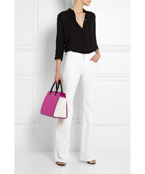 MICHAEL KORS(マイケルコース)の「MICHAEL Michael Kors Selma large color-block textured-leather tote(トートバッグ・レディース・Pink)」の7枚目の写真