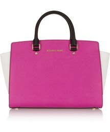 MICHAEL KORS | MICHAEL Michael Kors Selma large color-block textured-leather tote(トートバッグ)