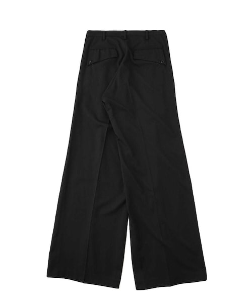 sulvam◆20AW GABARDINE WIDE PANTS /S/ウール/BLK/SM-P03-100//