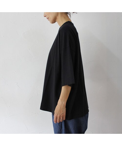 homspun ホームスパン　BIGTシャツ　ブラック 再入荷**homspun ホームスパン 30/1天竺BIG-Tシャツ | sukima-スキマ