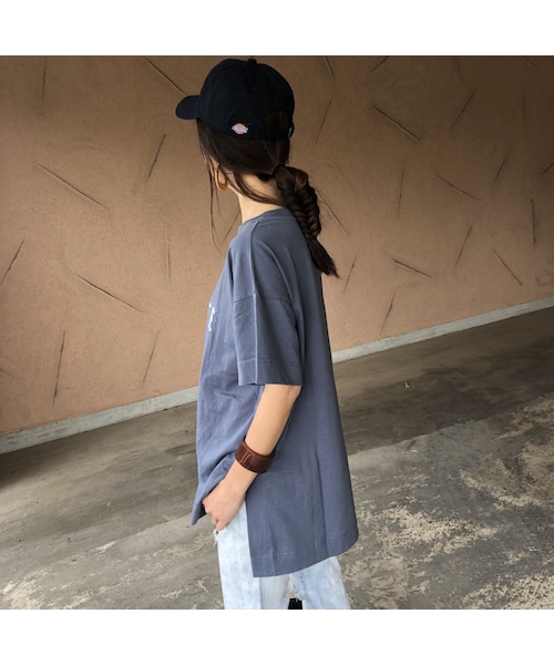 copine（コピン）の「バックロング裾スリット！DISTANCEロゴビッグtシャツ(3color)【クリックポスト対象商品】（Tシャツ/カットソー・レディース・その他）」の12枚目の写真