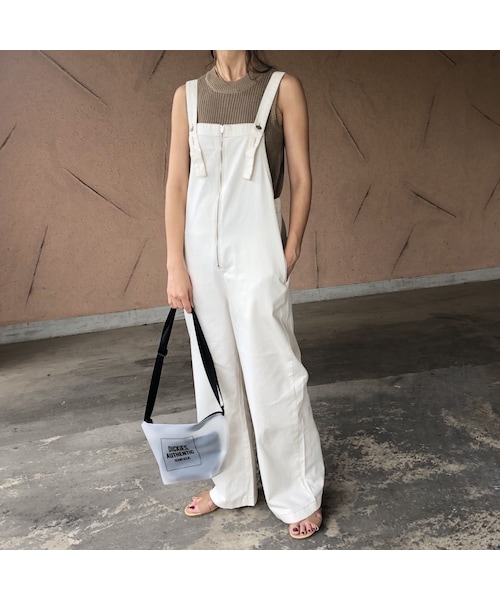 copine（コピン）の「7月23日再入荷！ゆるっと大人可愛い！フロントZIPサロペット【クリックポスト対象商品】（サロペット/オーバーオール・レディース・その他）」の2枚目の写真