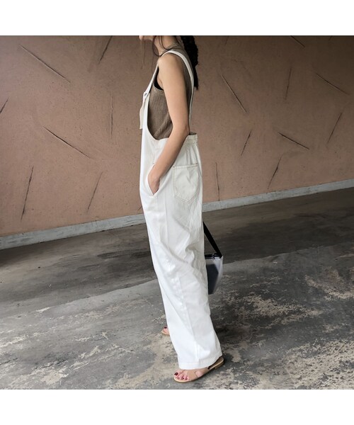 copine（コピン）の「7月23日再入荷！ゆるっと大人可愛い！フロントZIPサロペット【クリックポスト対象商品】（サロペット/オーバーオール・レディース・その他）」の3枚目の写真