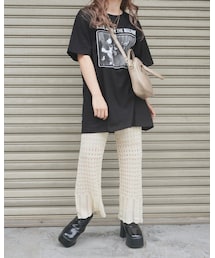 A.D.G | Crochet Lace Flare Pants (cream white)(その他パンツ)