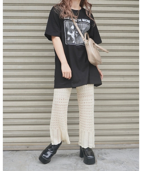 A.D.G（エーディージー）の「Crochet Lace Flare Pants (cream white)（その他パンツ）」 WEAR