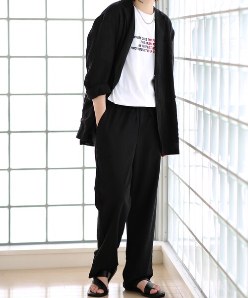 BOYSHE（ボーイシー）の「ナチュラル リネンバンディング ワイドパンツ【3 color】（その他パンツ・レディース・その他）」の5枚目の写真