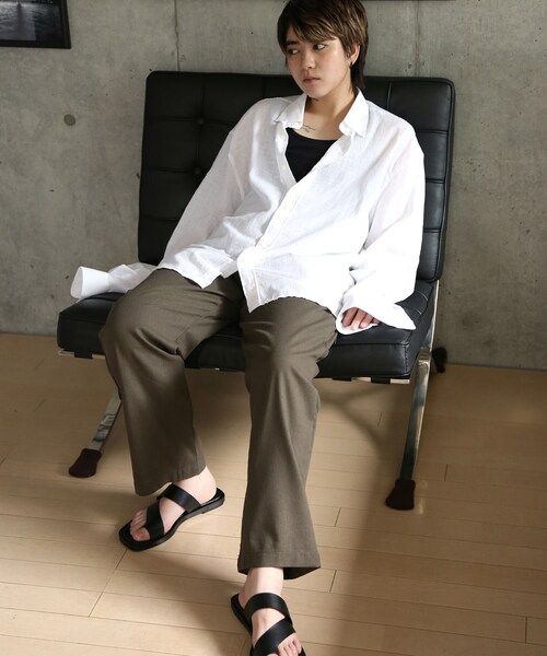 BOYSHE（ボーイシー）の「ナチュラル リネンバンディング ワイドパンツ【3 color】（その他パンツ・レディース・その他）」の6枚目の写真