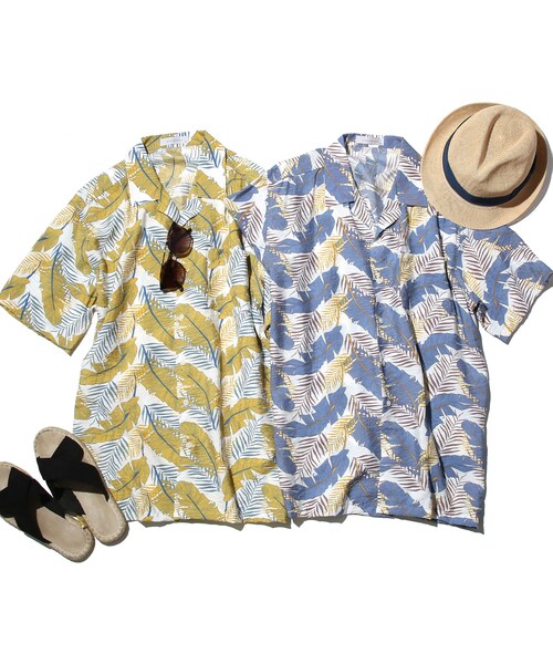 BOYSHE（ボーイシー）の「ヤシの木柄プリント オープンカラーシャツ【2 color】（シャツ/ブラウス・レディース・その他）」の14枚目の写真