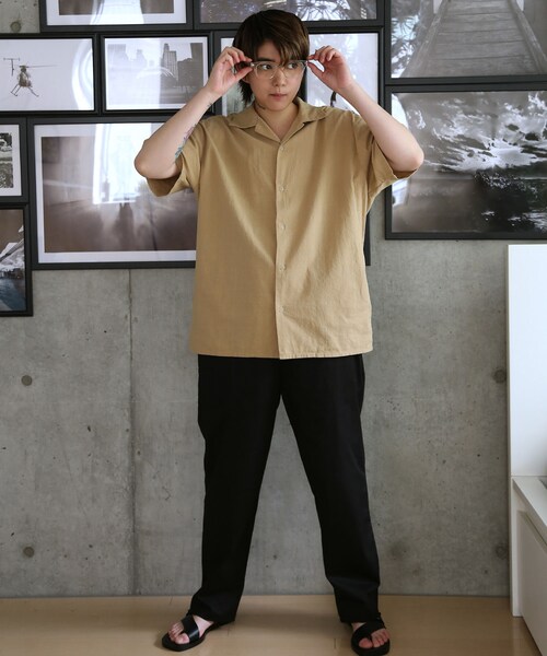 BOYSHE（ボーイシー）の「リネンオープンカラー リラックスシャツ【2 color】（シャツ/ブラウス・レディース・その他）」の6枚目の写真