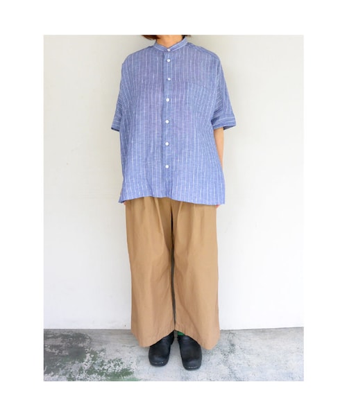 HEAVENLY ヘブンリー リネン シャツ バンドカラー