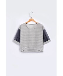 ORENDA | 若隱若現袖透膚短版上衣(トップス)