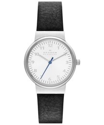 SKAGEN | Skagen 'Ancher' Round Leather Strap Watch, 26mm(アナログ腕時計)