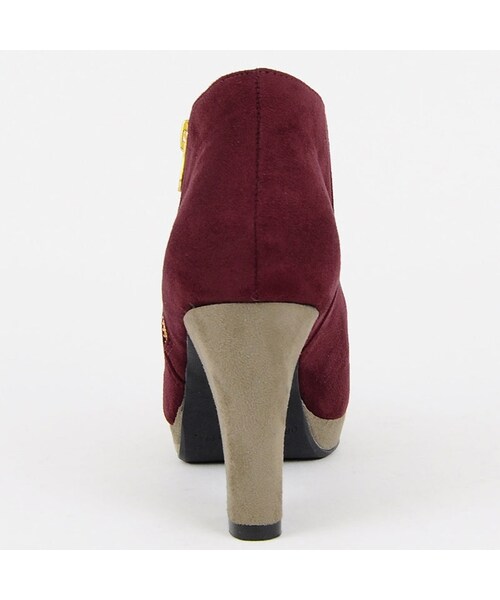 ORiental TRaffic（オリエンタルトラフィック）の「サイドジップブーツ（シューズ・レディース・ベージュ/ブラック/ネイビー/レッド・S/M/L/LL）」の6枚目の写真