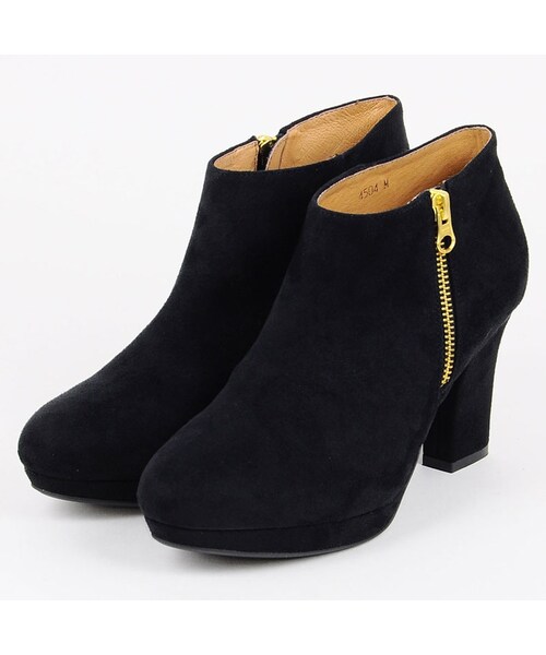 ORiental TRaffic（オリエンタルトラフィック）の「サイドジップブーツ（シューズ・レディース・ベージュ/ブラック/ネイビー/レッド・S/M/L/LL）」の3枚目の写真