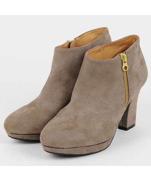 ORiental TRaffic（オリエンタルトラフィック）の「サイドジップブーツ（シューズ・レディース・ベージュ/ブラック/ネイビー/レッド・S/M/L/LL）」の2枚目の写真