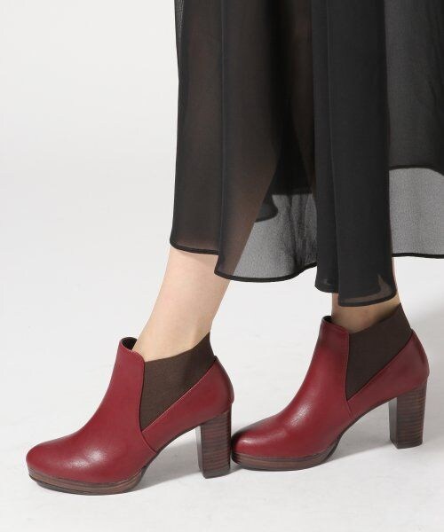 JEANASIS（ジーナシス）の「キリカエゴアＨブーツ（シューズ・レディース・ブラック/ボルドー/レオパード・M（23.0～24.0）/L（24.0～25.0））」の2枚目の写真