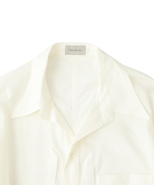 BED J.W. FORD コットンシルクブリーチシャツ　オープンカラー開襟 BED J.W. FORD（ベッドフォード）の「Cotton Silk Ribbon Shirt