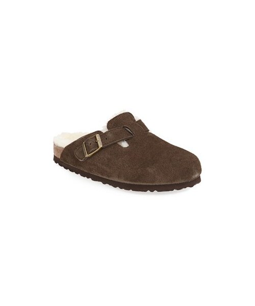 BIRKENSTOCK(ビルケンシュトック)の「Birkenstock 'Boston' Genuine Shearling Lined Clog (Women)(サンダル・レディース・Mocha・5 B/6 B/7 B/8 B/9 B/10 B/11 B)」の4枚目の写真