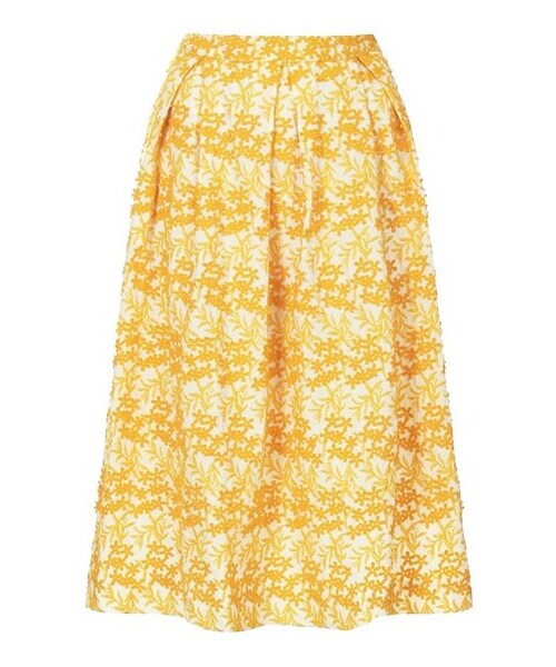 TOPSHOP（トップショップ）の「Topshop Daisy Embroidered Pleated Midi Skirt（スカート・レディース・Yellow・Regular 2 (0 US)/Regular 4 (0-2 US)/Regular 6 (2-4 US)/Regular 8 (6-8 US)）」の3枚目の写真