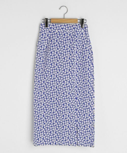 DHOLIC（ディーホリック）の「フローラルスリットスカート（スカート・レディース・ベージュ/ブルー/ピンク・FREE）」の2枚目の写真