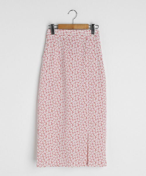 DHOLIC（ディーホリック）の「フローラルスリットスカート（スカート・レディース・ベージュ/ブルー/ピンク・FREE）」の3枚目の写真