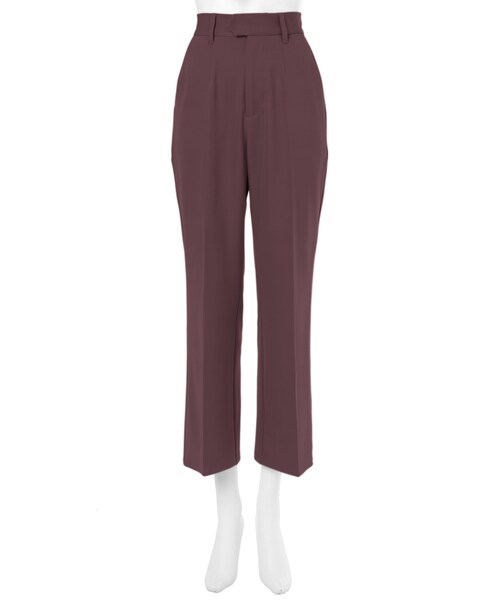 GRL（グレイル）の「センタープレスストレートパンツ（その他パンツ・レディース・オフホワイト/グリーン/オフベージュ/ブルー/くすみパープル/ブラウン・S）」の3枚目の写真