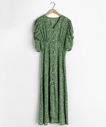 DHOLIC | ボタン花柄パフワンピース(ワンピース)