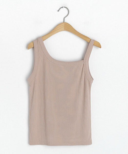 DHOLIC（ディーホリック）の「アンバランススリーブレス（タンクトップ・レディース・ホワイト/ベージュ/ブラック/ブラウン・FREE）」の4枚目の写真