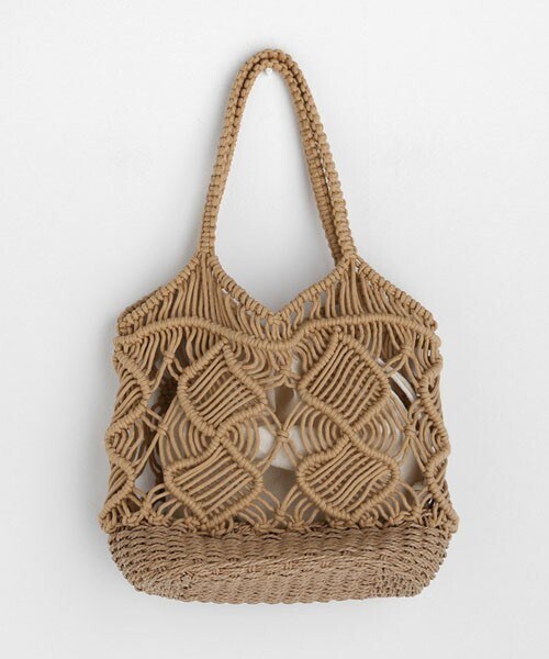 DHOLIC（ディーホリック）の「巾着ネットバッグ（ハンドバッグ・レディース・ホワイト/ベージュ・FREE）」の2枚目の写真