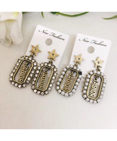 Handmade（ハンドメイド）の「(2COLOR/2TYPES)ディルスターネームタグドロップピアス（ピアス（両耳用）・レディース・その他）」の11枚目の写真