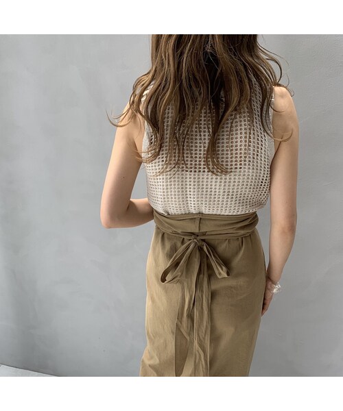 no brand（ノーブランド）の「リネンラップリボンスカート（スカート・レディース・その他）」の7枚目の写真