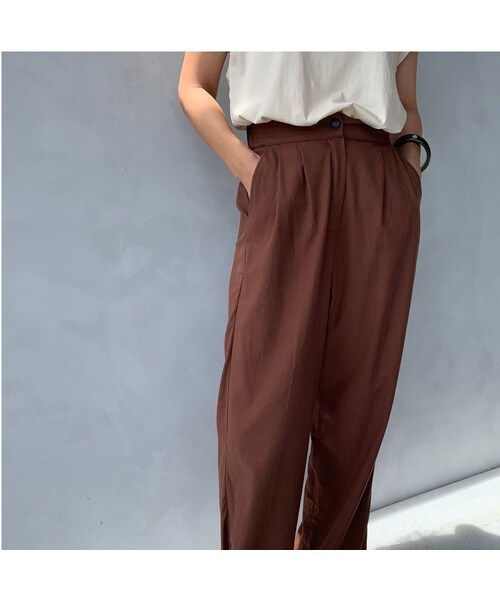 no brand（ノーブランド）の「リネンタックパンツ（その他パンツ・レディース・その他）」の10枚目の写真