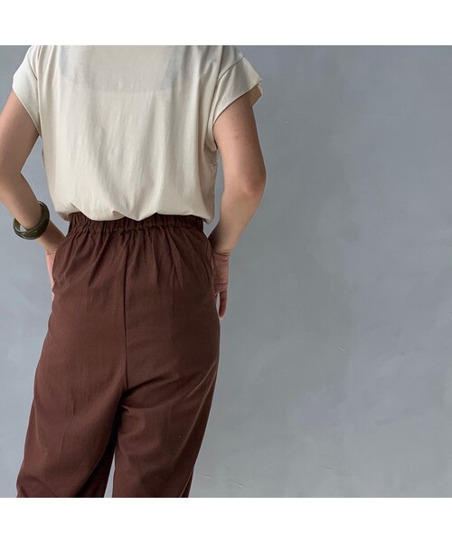 no brand（ノーブランド）の「リネンタックパンツ（その他パンツ・レディース・その他）」の9枚目の写真