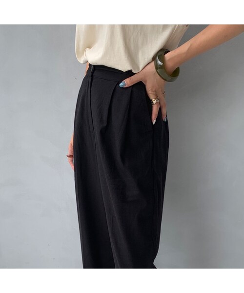 no brand（ノーブランド）の「リネンタックパンツ（その他パンツ・レディース・その他）」の3枚目の写真