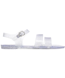 juju | Juju Seven Silver Glitter Flat Jelly Sandals(サンダル)
