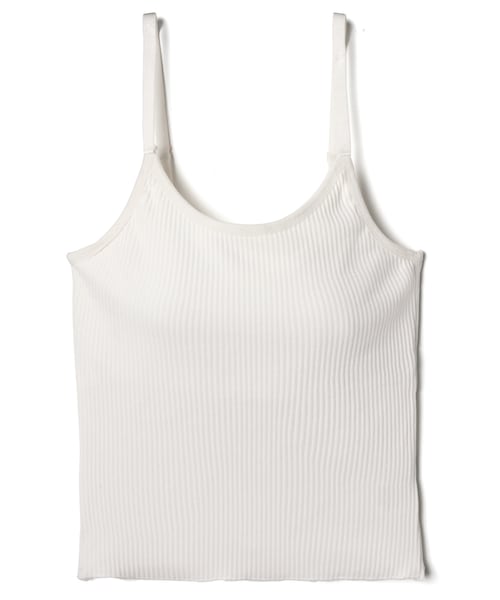 GRL（グレイル）の「パッド入りベーシックキャミソール（キャミソール・レディース・モカ/オフホワイト・M）」の2枚目の写真