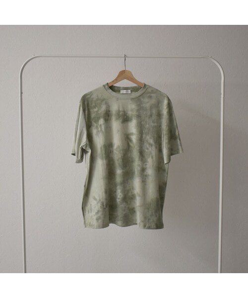 Lavish Gate（ラヴィッシュゲート）の「nh-tops-02176　タイダイ染　ボーイフレンドＴシャツ　ピスタチオ（Tシャツ/カットソー・レディース・その他）」の4枚目の写真