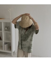 Lavish Gate | 8月中旬から8月下旬入荷分　予約販売　nh-tops-02176　タイダイ染　ボーイフレンドＴシャツ　ピスタチオ(Tシャツ/カットソー)