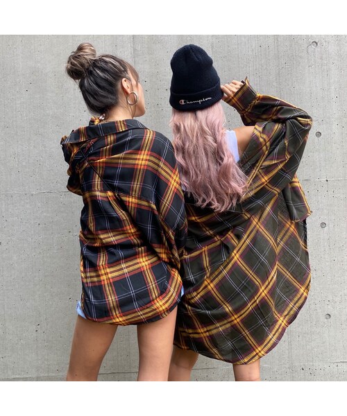 no brand（ノーブランド）の「BIGBIGたぽ袖チェックシャツ#3510（シャツ/ブラウス・レディース・その他）」の3枚目の写真