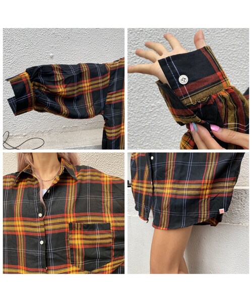 no brand（ノーブランド）の「BIGBIGたぽ袖チェックシャツ#3510（シャツ/ブラウス・レディース・その他）」の14枚目の写真