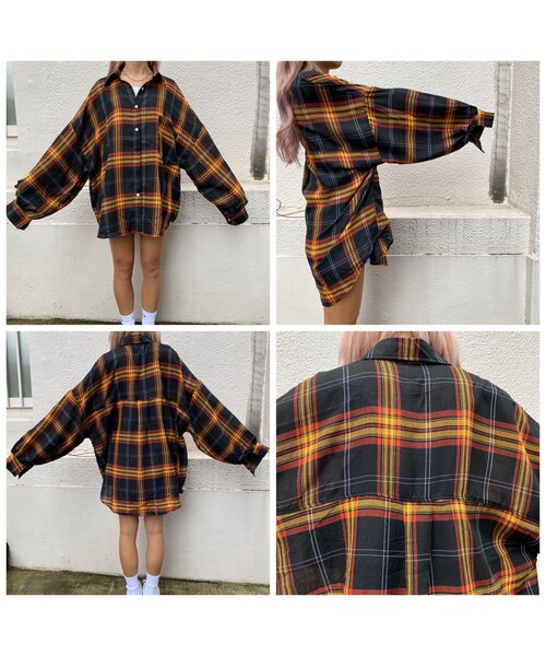 no brand（ノーブランド）の「BIGBIGたぽ袖チェックシャツ#3510（シャツ/ブラウス・レディース・その他）」の13枚目の写真