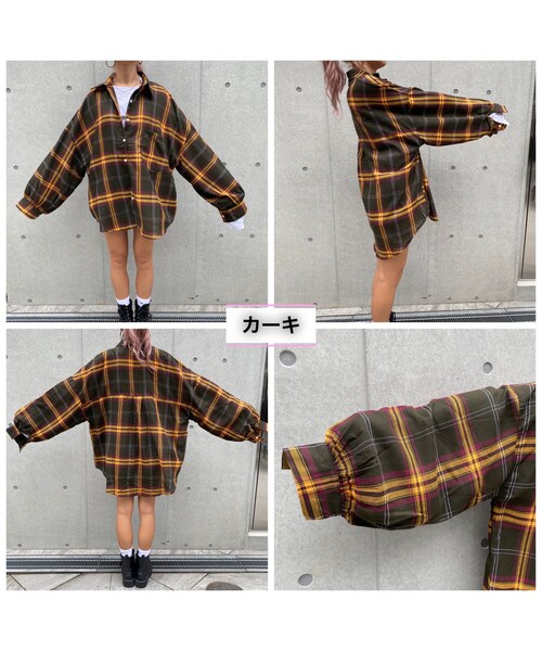 no brand（ノーブランド）の「BIGBIGたぽ袖チェックシャツ#3510（シャツ/ブラウス・レディース・その他）」の15枚目の写真