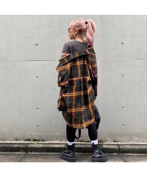 no brand（ノーブランド）の「BIGBIGたぽ袖チェックシャツ#3510（シャツ/ブラウス・レディース・その他）」の12枚目の写真